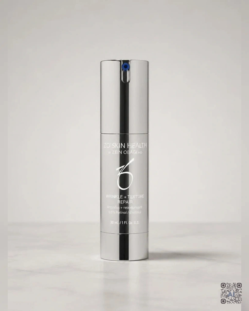 Zdjęcie wygenerowane przy użyciu AI · ZO Skin Health Krem redukujący zmarszczki i poprawiający teksturę skóry 0,5% retinolu 30 ml