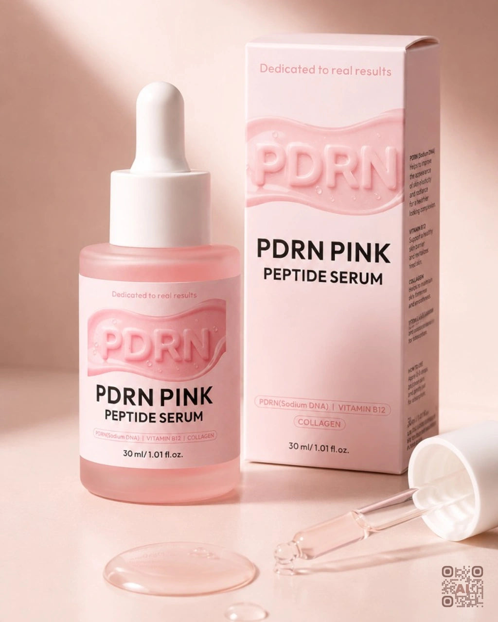 Zdjęcie wygenerowane przy użyciu AI · PDRN Pink Peptide Serum