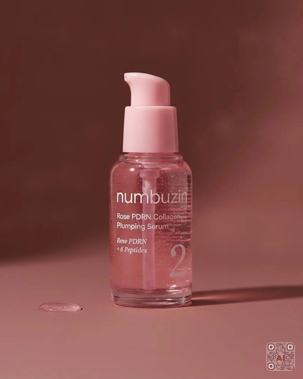 Zdjęcie wygenerowane przy użyciu AI · Numbuzin No.2 Rose PDRN Collagen Plumping Serum