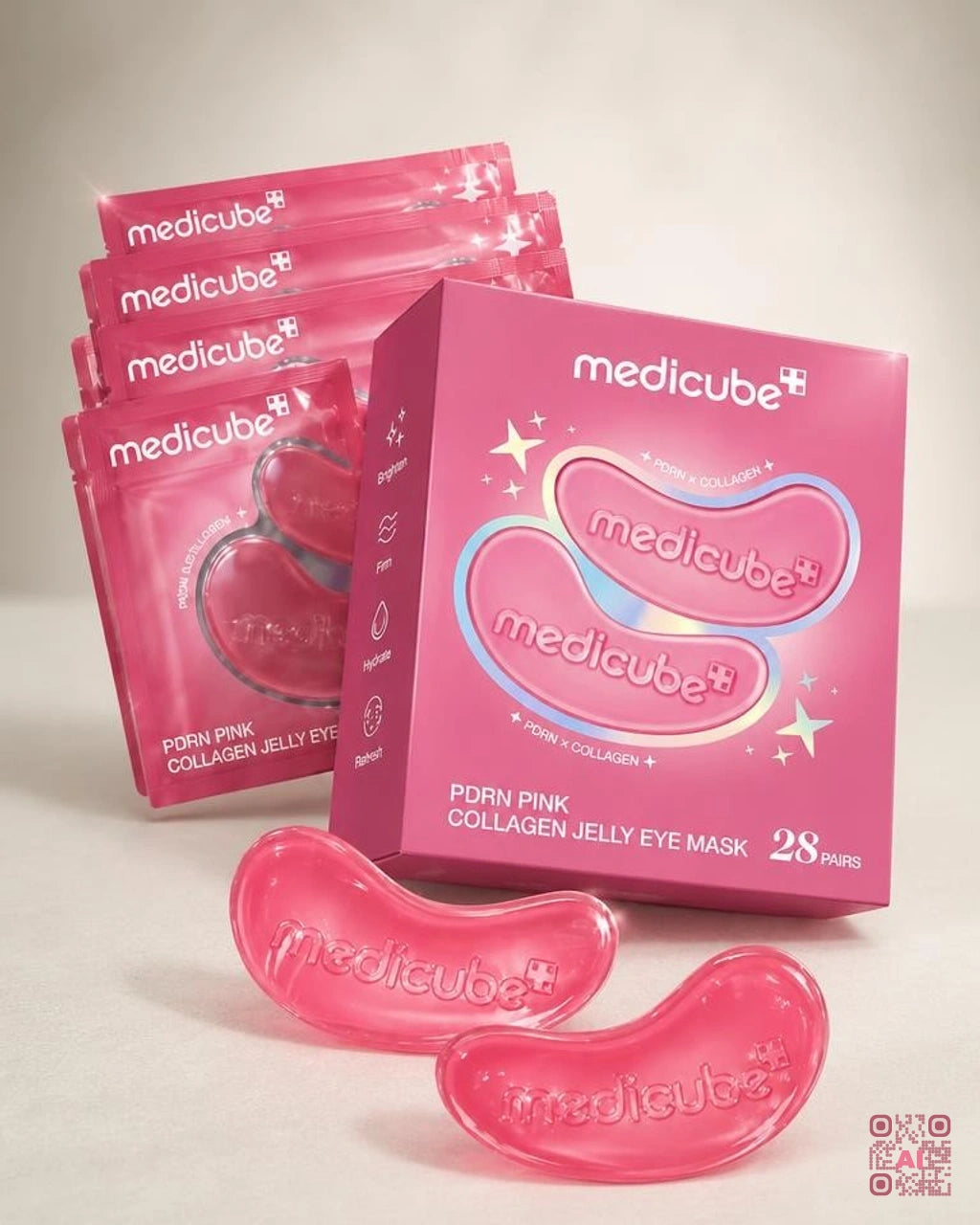 Zdjęcie wygenerowane przy użyciu AI · Płatki pod oczy Medicube