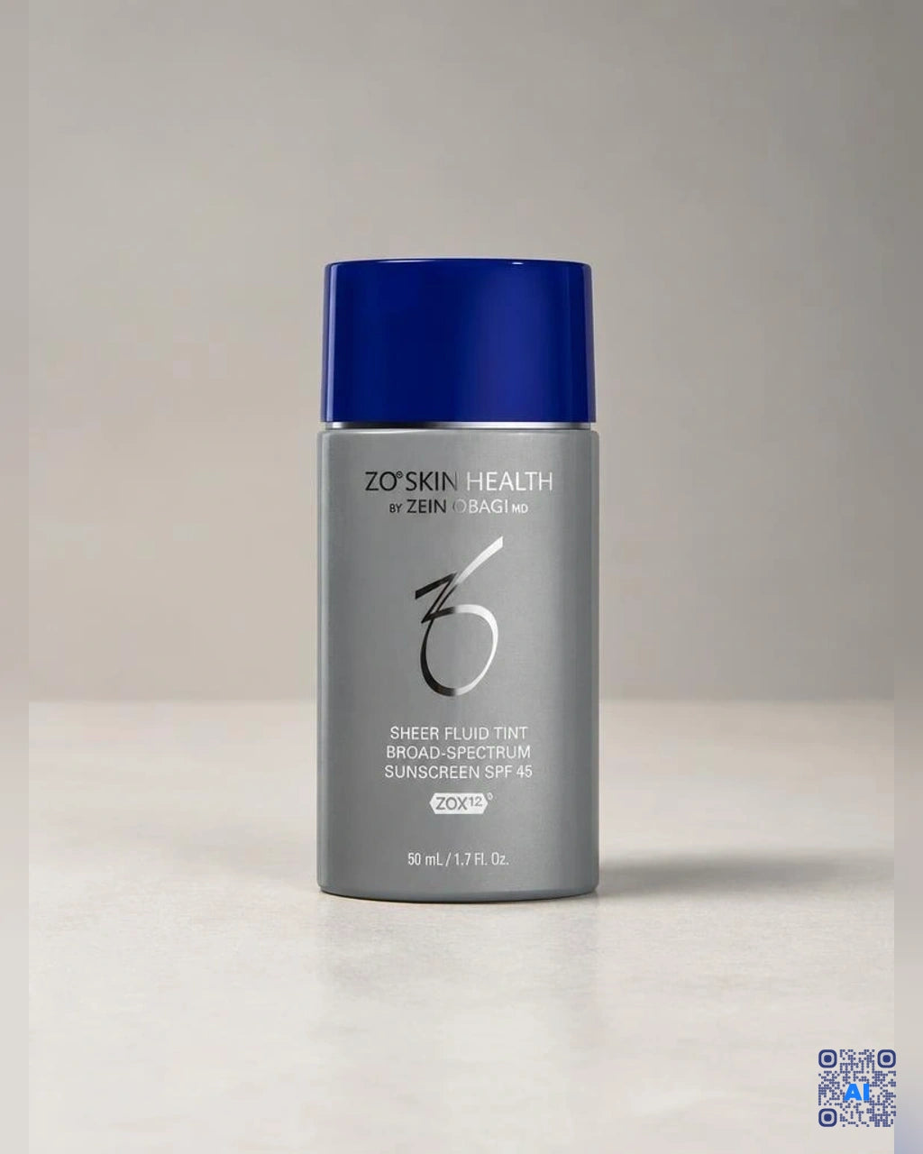 Zdjęcie wygenerowane przy użyciu AI · ZO Skin Health Sheer Fluid Tint SPF 30 Fair-Light 50 ml