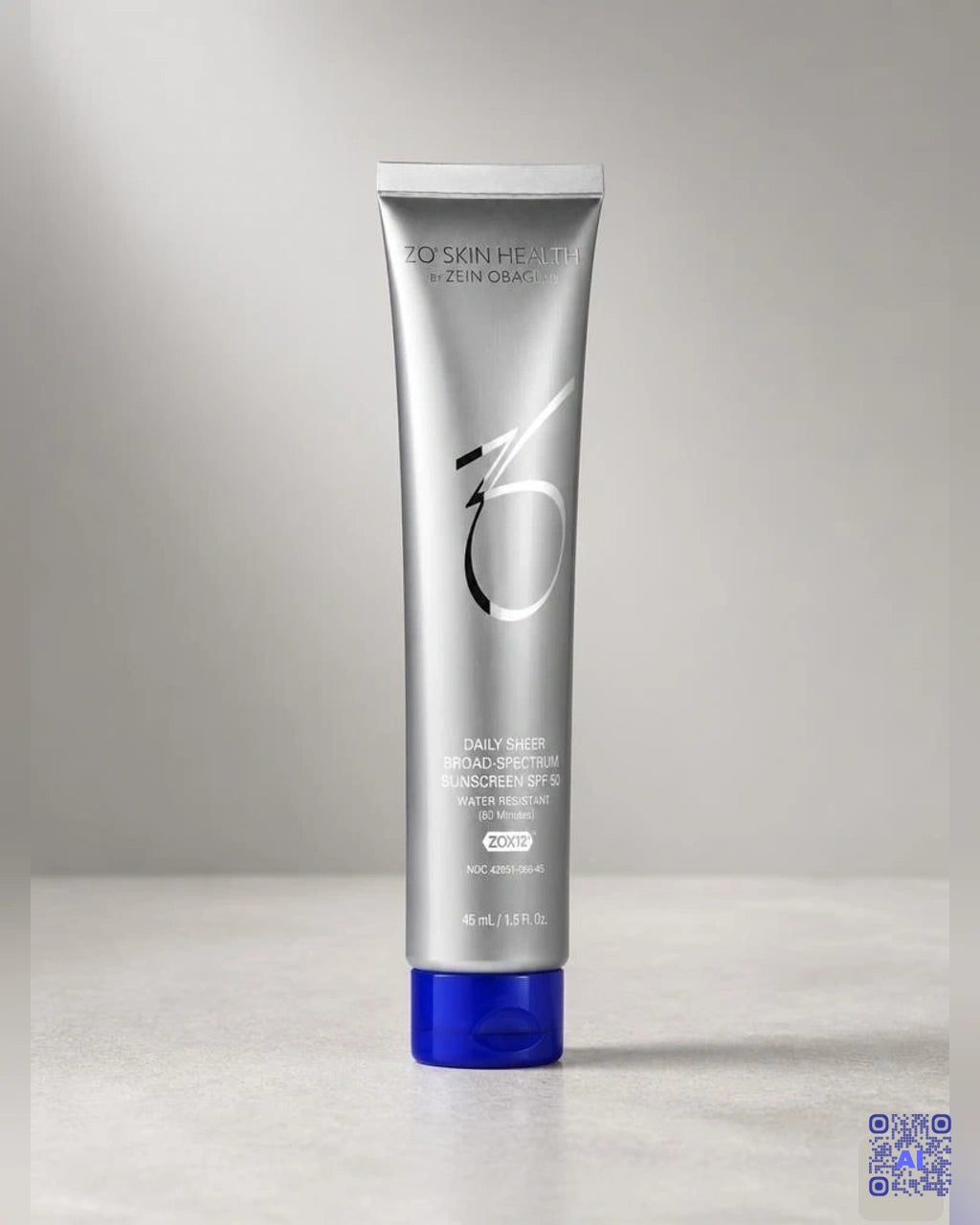 Zdjęcie wygenerowane przy użyciu AI · ZO Skin Health Transparentna, codzienna ochrona o szerokim spektrum SPF 50 45 ml