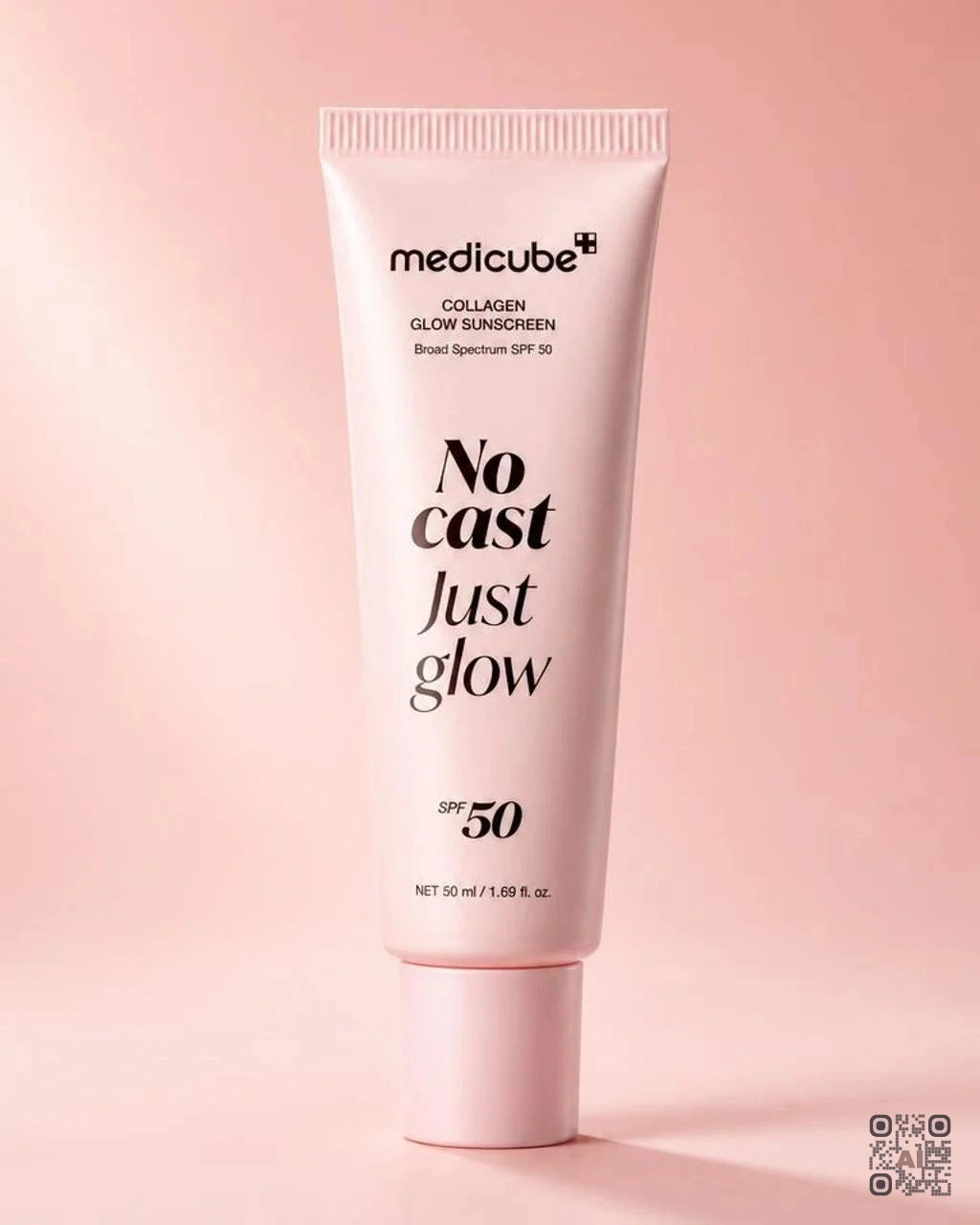 Zdjęcie wygenerowane przy użyciu AI · Medicube Collagen Glow Sunscreen Broad Spectrum SPF 50