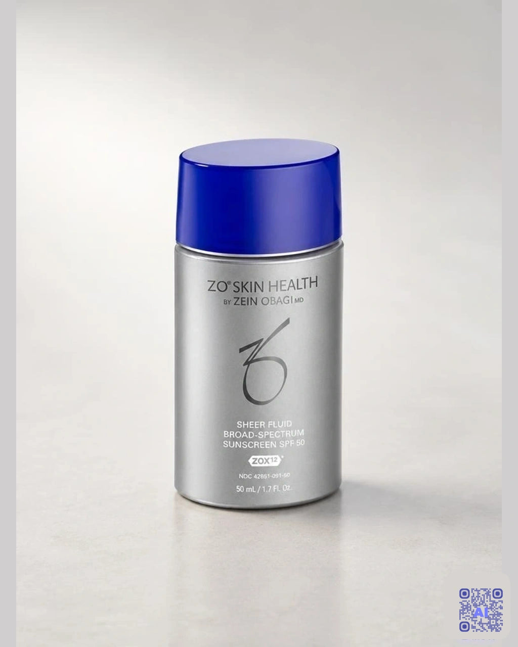 Zdjęcie wygenerowane przy użyciu AI · ZO Skin Health Transparentna emulsja z filtrem SPF 50 o szerokim spektrum działania 50 ml