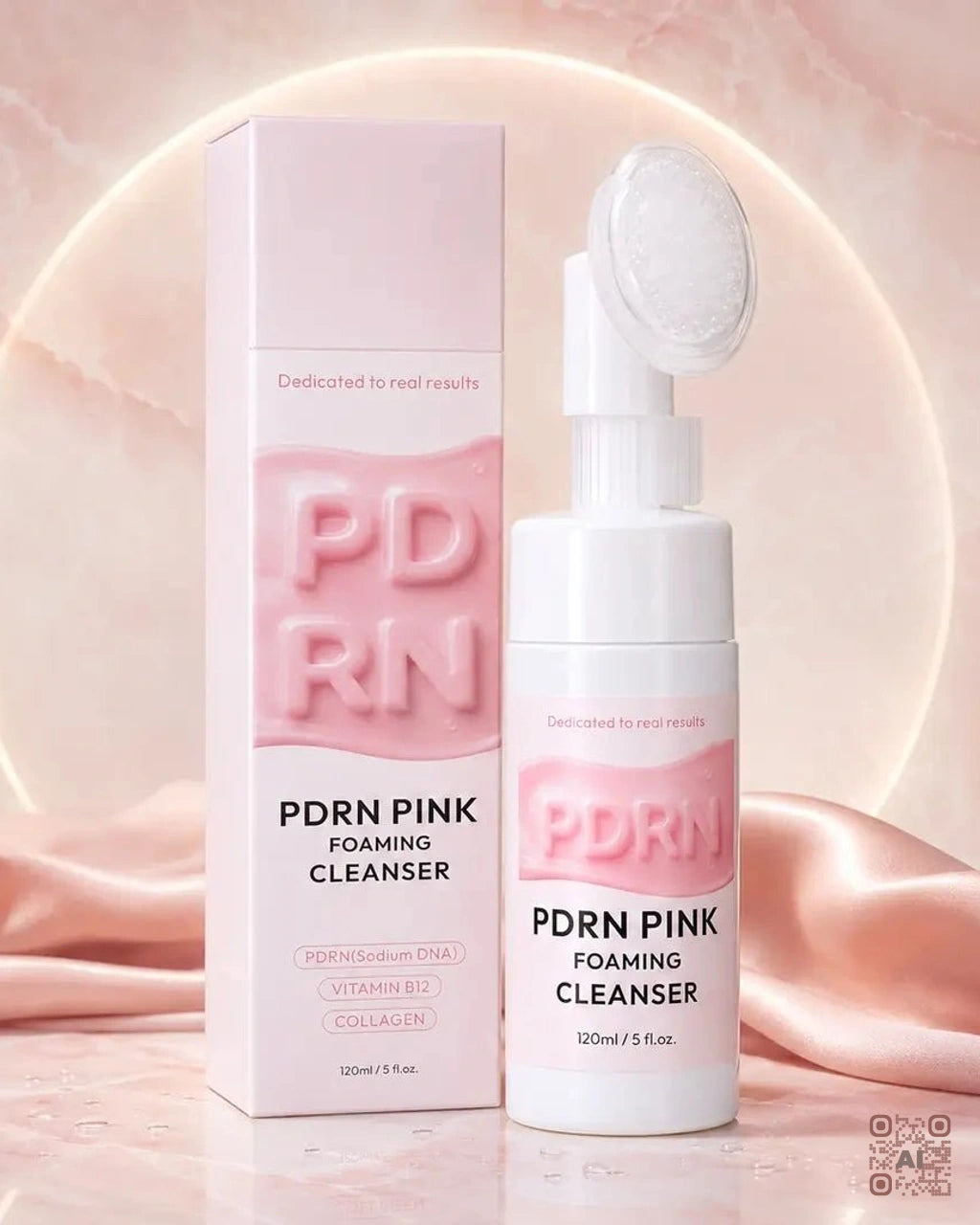 Zdjęcie wygenerowane przy użyciu AI · PDRN PINK Foaming Cleanser