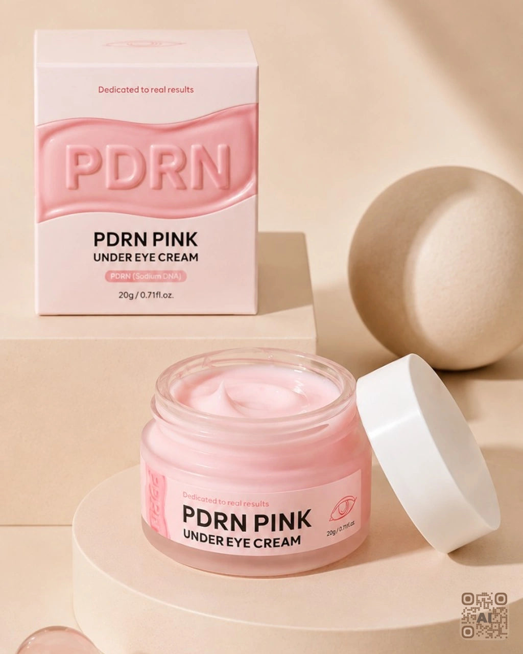 Zdjęcie wygenerowane przy użyciu AI · PDRN Pink Under Eye Cream
