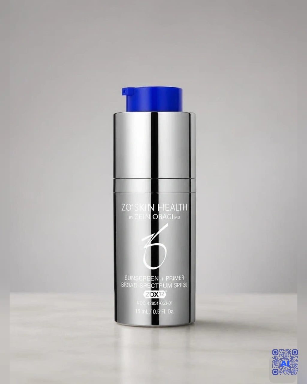 Zdjęcie wygenerowane przy użyciu AI · ZO Skin Health Krem z filtrem o szerokim spektrum ochrony + baza pod makijaż 15 ml