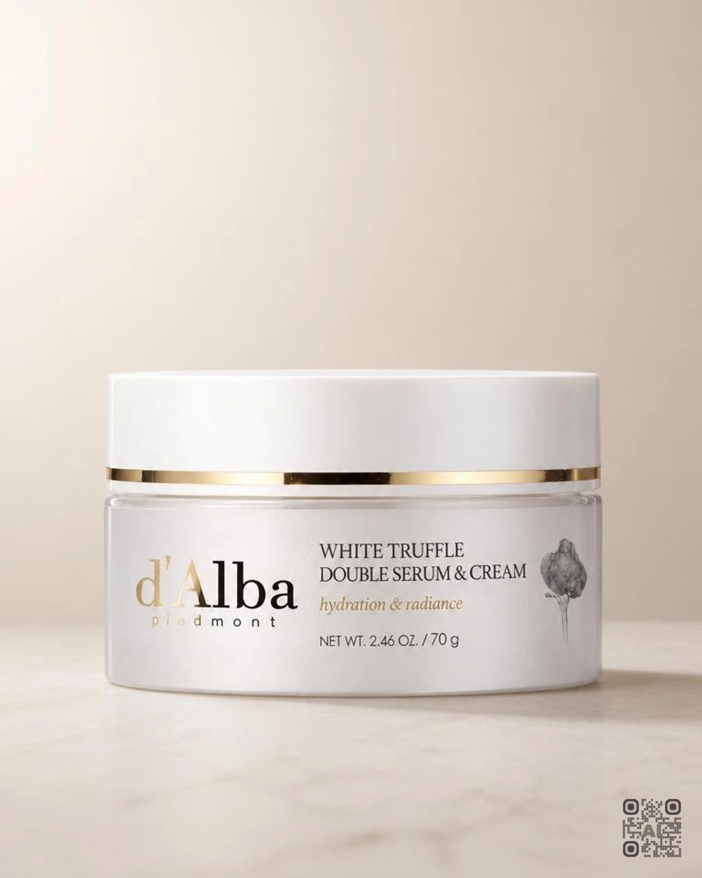 Zdjęcie wygenerowane przy użyciu AI · Krem + serum d'alba