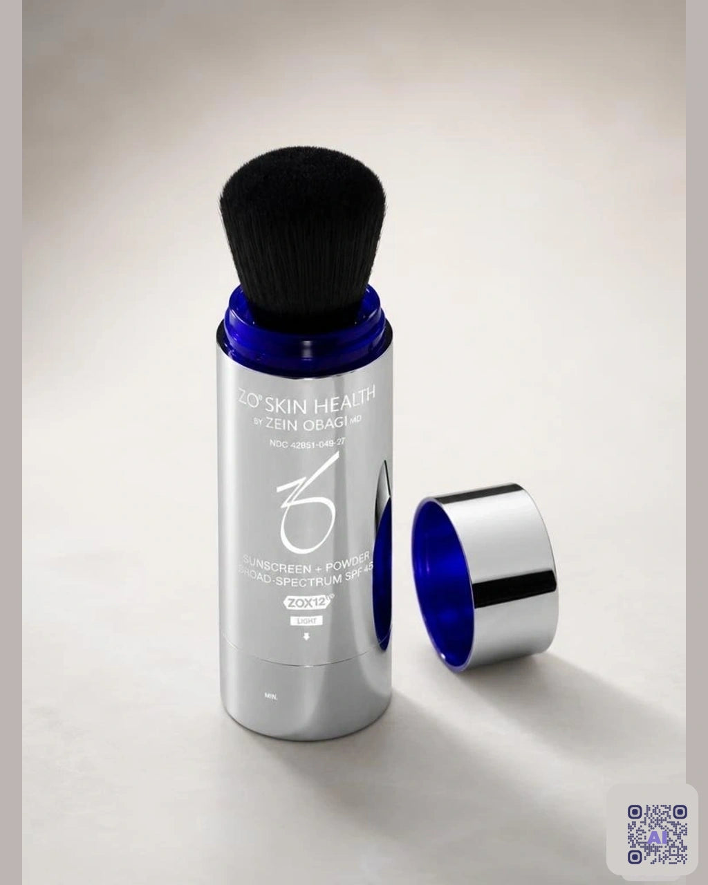 Zdjęcie wygenerowane przy użyciu AI · ZO Skin Health Puder mineralny z filtrem o szerokim spektrum ochrony SPF 30 3 g