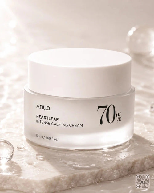 Zdjęcie wygenerowane przy użyciu AI · Anua Heartleaf 70% Intense Calming Cream