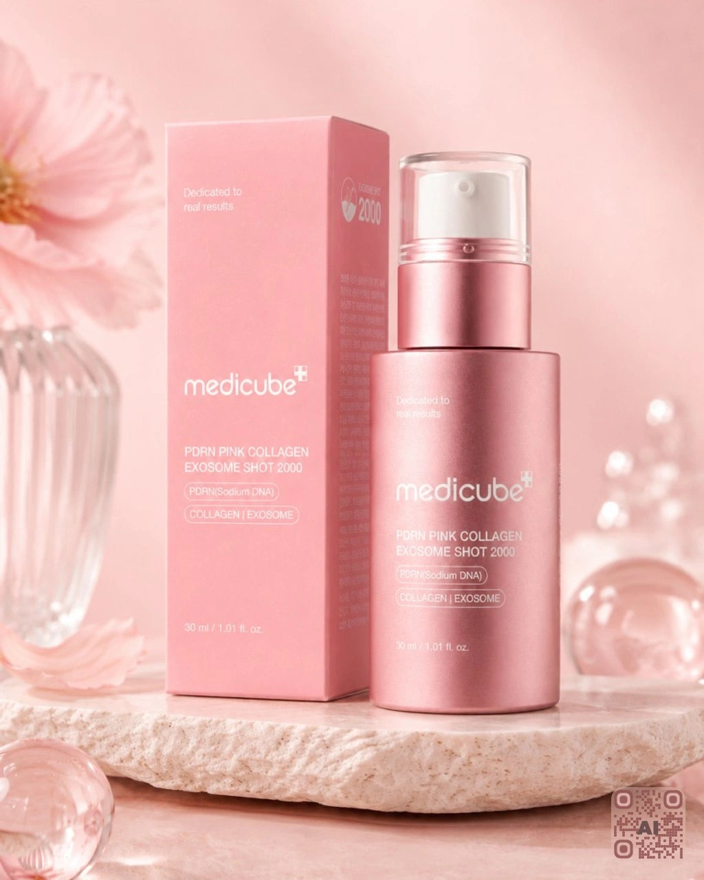 Zdjęcie wygenerowane przy użyciu AI · Medicube PDRN Pink Collagen Exosome Shot 2000