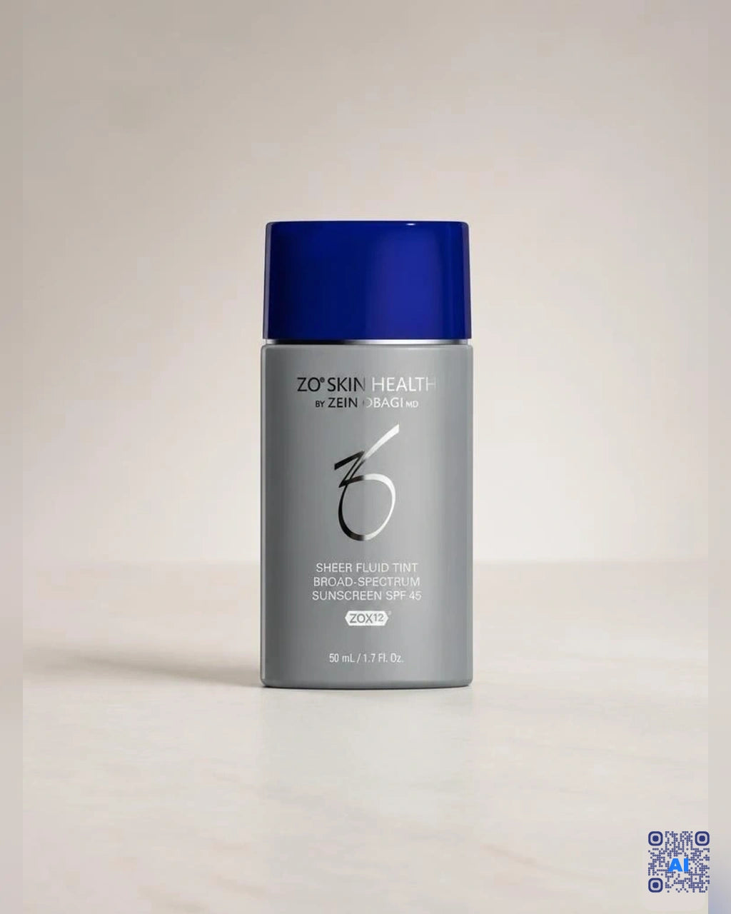 Zdjęcie wygenerowane przy użyciu AI · ZO Skin Health Sheer Fluid Tint SPF 30 Light-Medium 50 ml