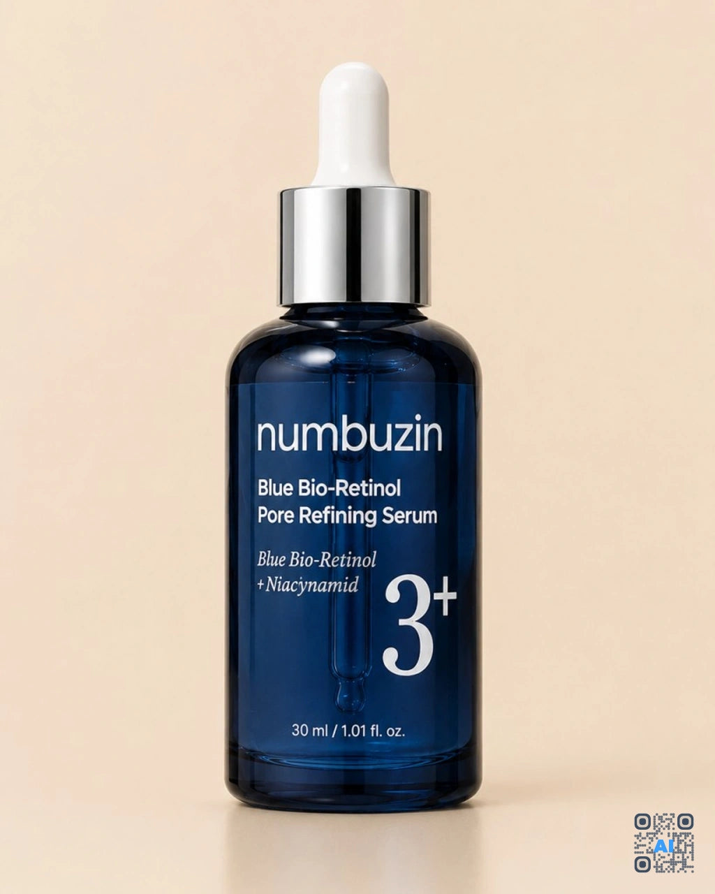 Zdjęcie wygenerowane przy użyciu AI · Numbuzin Blue Bio-Retinol Pore Refining Serum