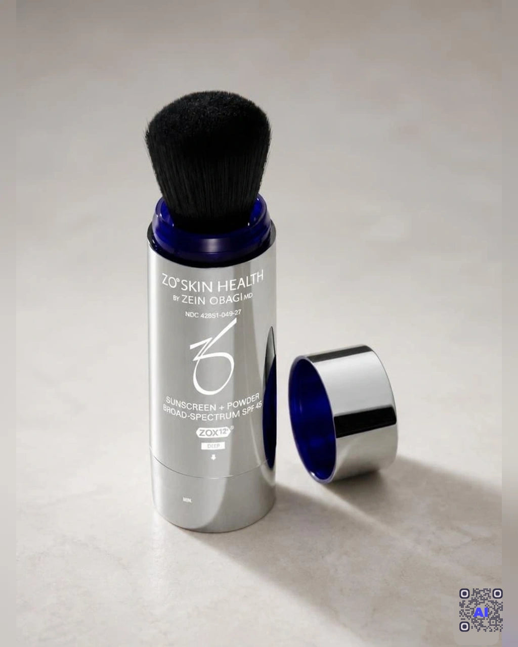 Zdjęcie wygenerowane przy użyciu AI · ZO Skin Health Puder mineralny z filtrem o szerokim spektrum ochrony SPF 30 3 g