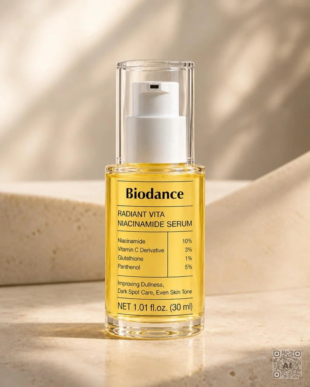 Zdjęcie wygenerowane przy użyciu AI · Biodance serum rozświetlające z niacynamidem (2)