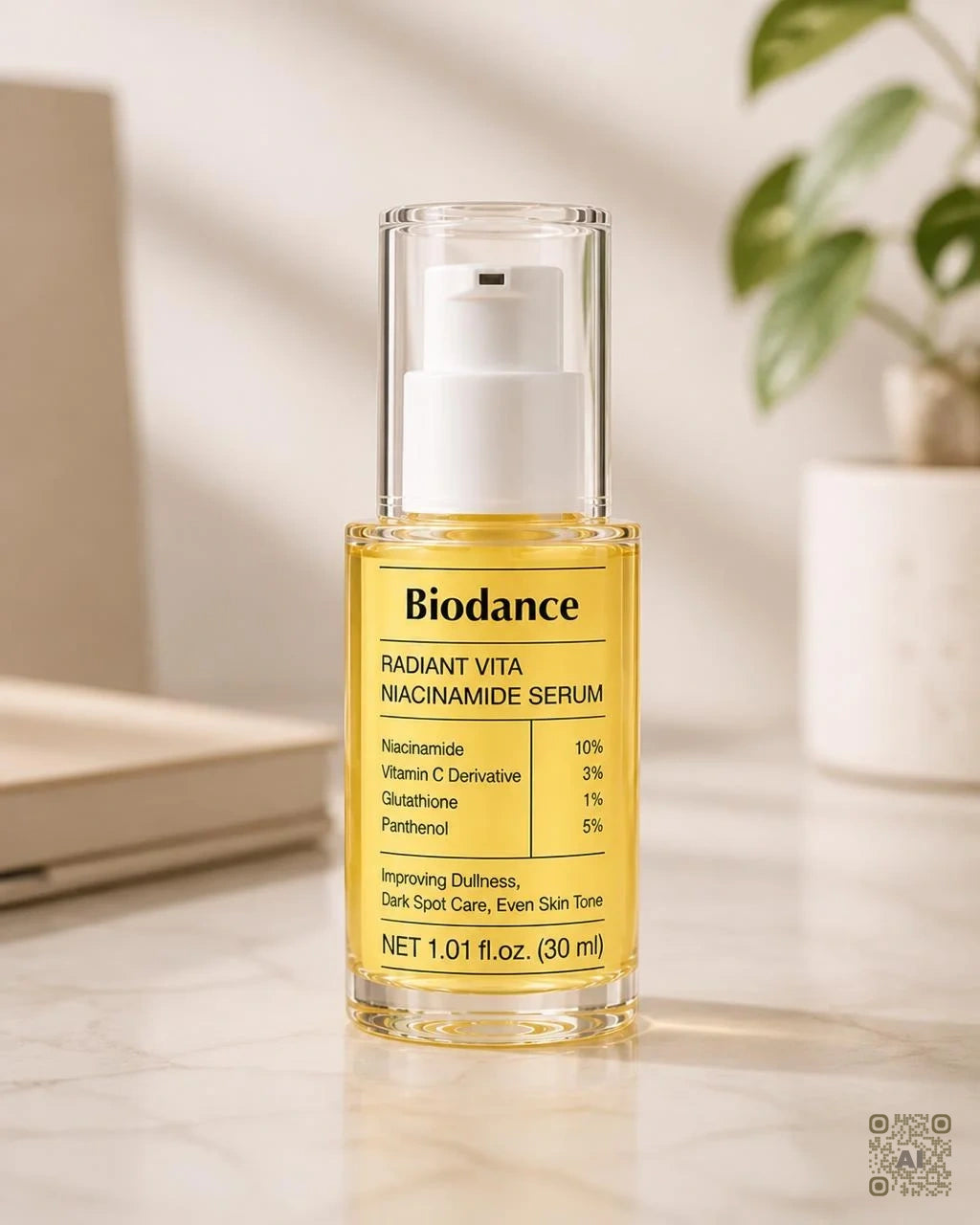 Zdjęcie wygenerowane przy użyciu AI · Biodance serum rozświetlające z niacynamidem (3)