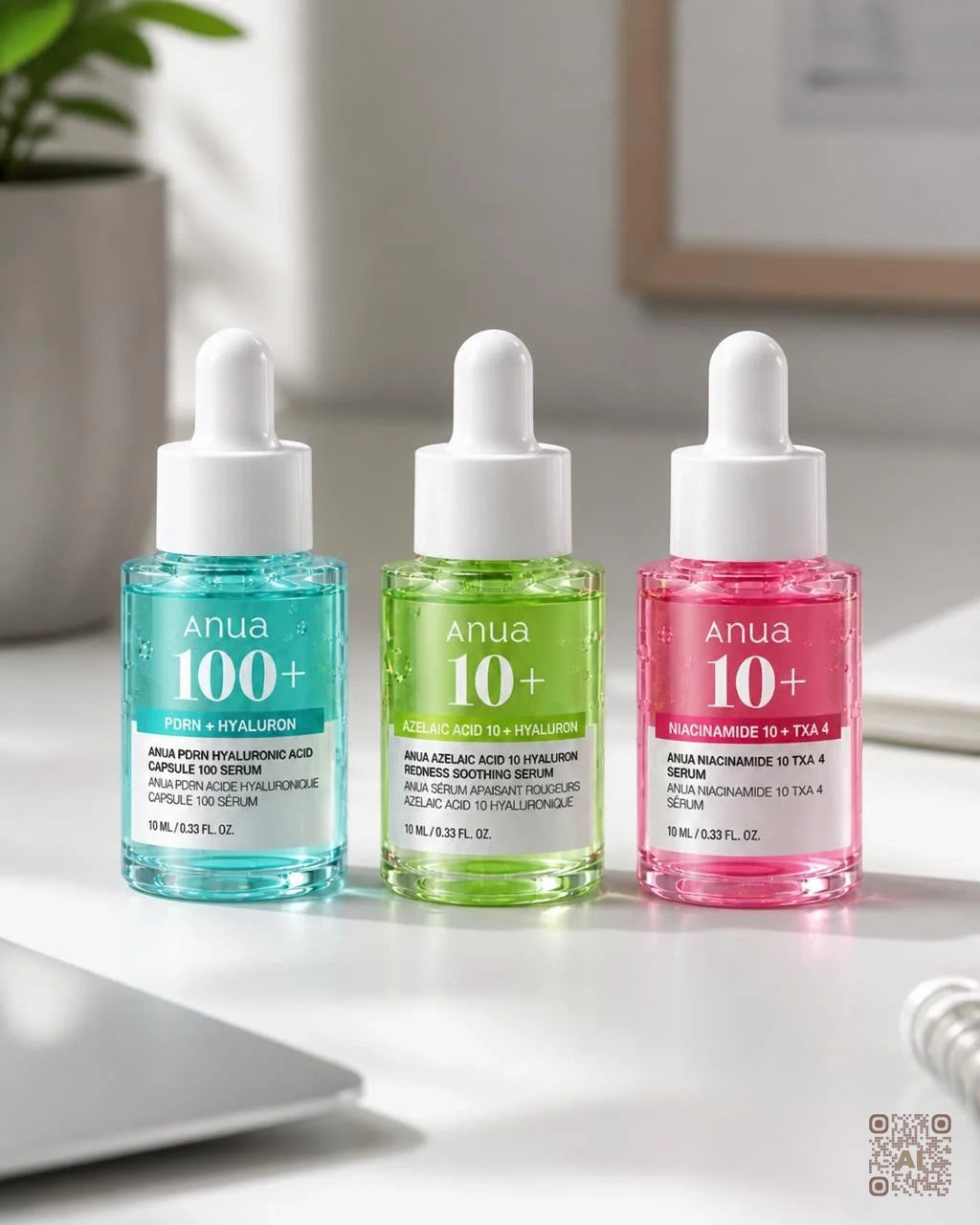 Zdjęcie wygenerowane przy użyciu AI · Anua zestaw 3 serum (3)