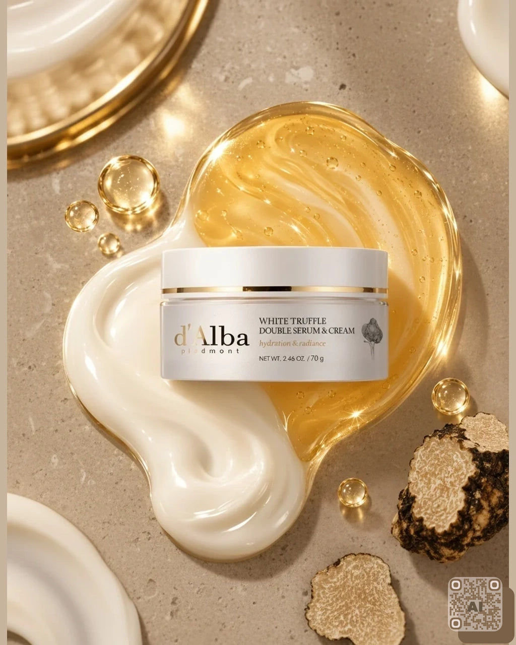Zdjęcie wygenerowane przy użyciu AI · Krem + serum d'alba (4)
