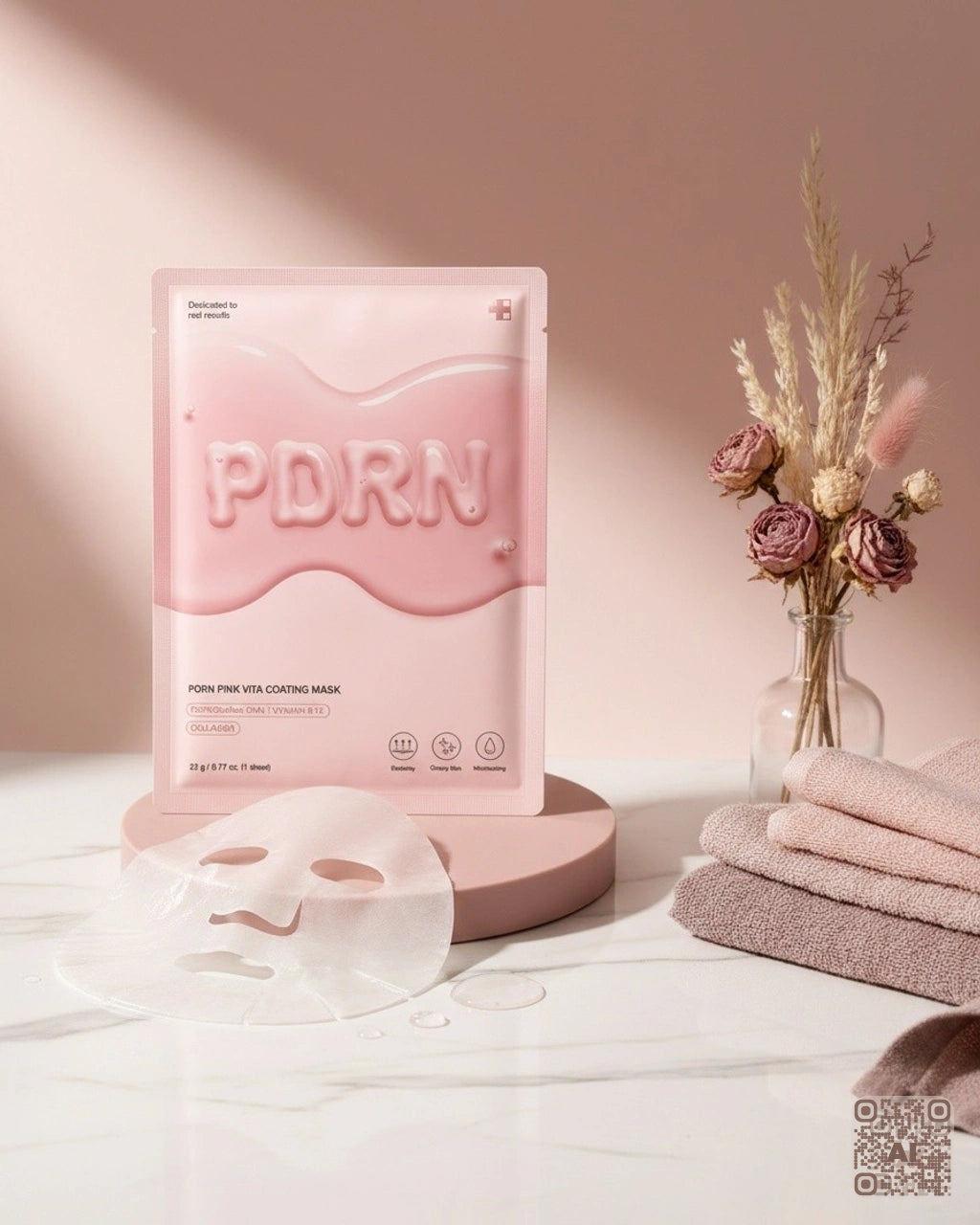 Zdjęcie wygenerowane przy użyciu AI · Medicube PDRN Pink Vita Coating Mask (2)