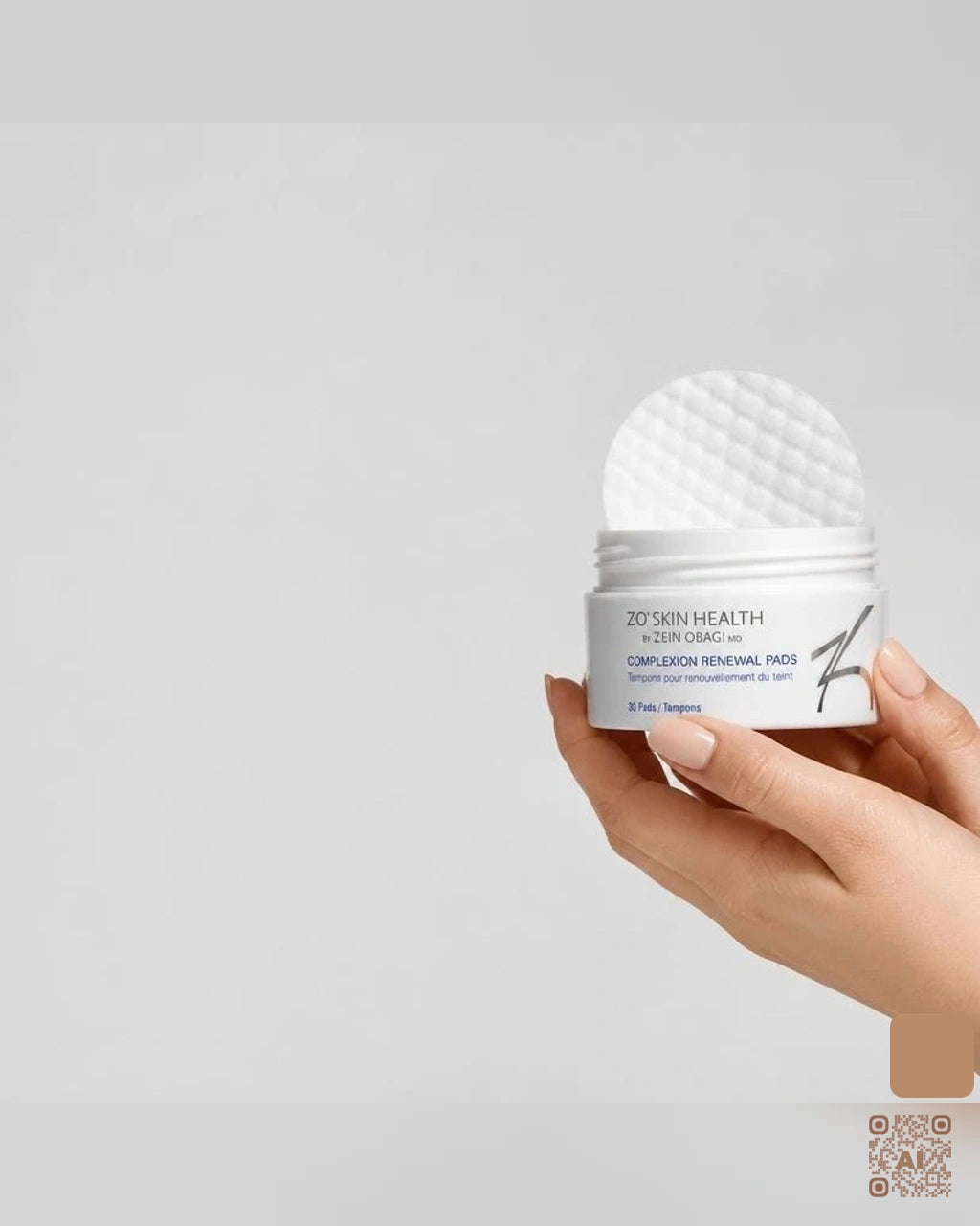 Zdjęcie wygenerowane przy użyciu AI · ZO Skin Health Płatki oczyszczające do skóry normalnej i tłustej 30 szt. (2)