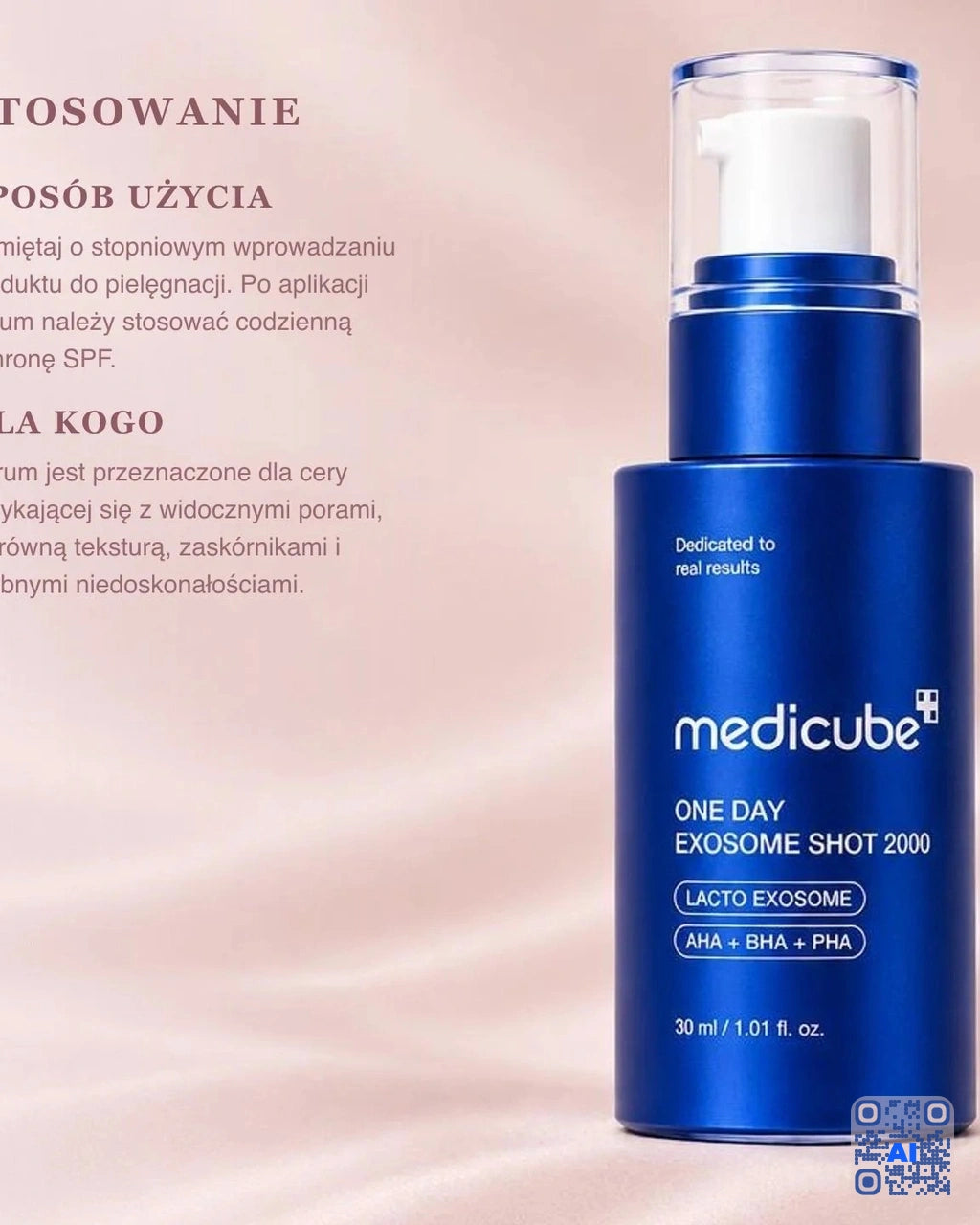 Zdjęcie wygenerowane przy użyciu AI · Medicube One Day Exosome Shot 2000 Serum (2)