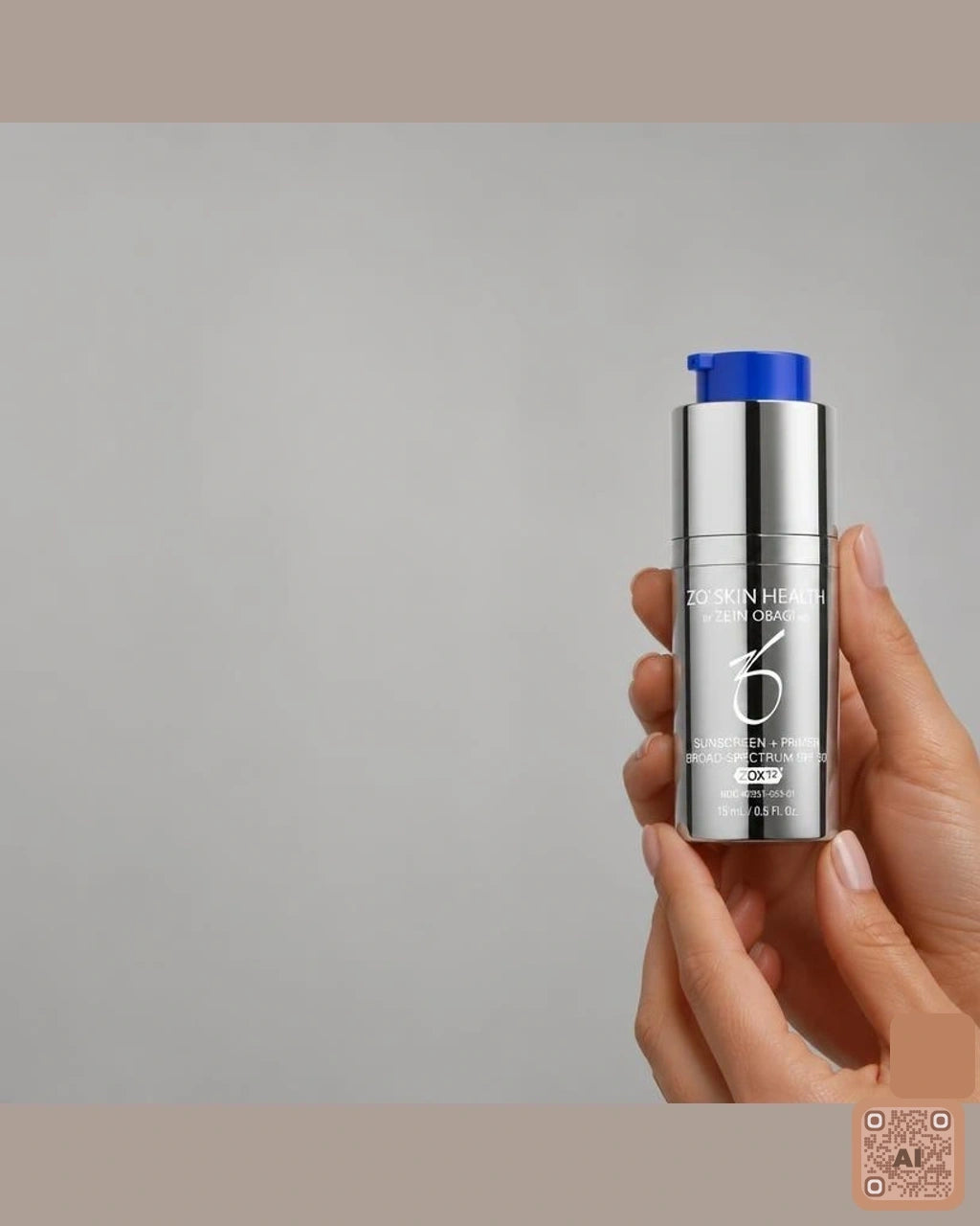 Zdjęcie wygenerowane przy użyciu AI · ZO Skin Health Krem z filtrem o szerokim spektrum ochrony + baza pod makijaż 15 ml (2)