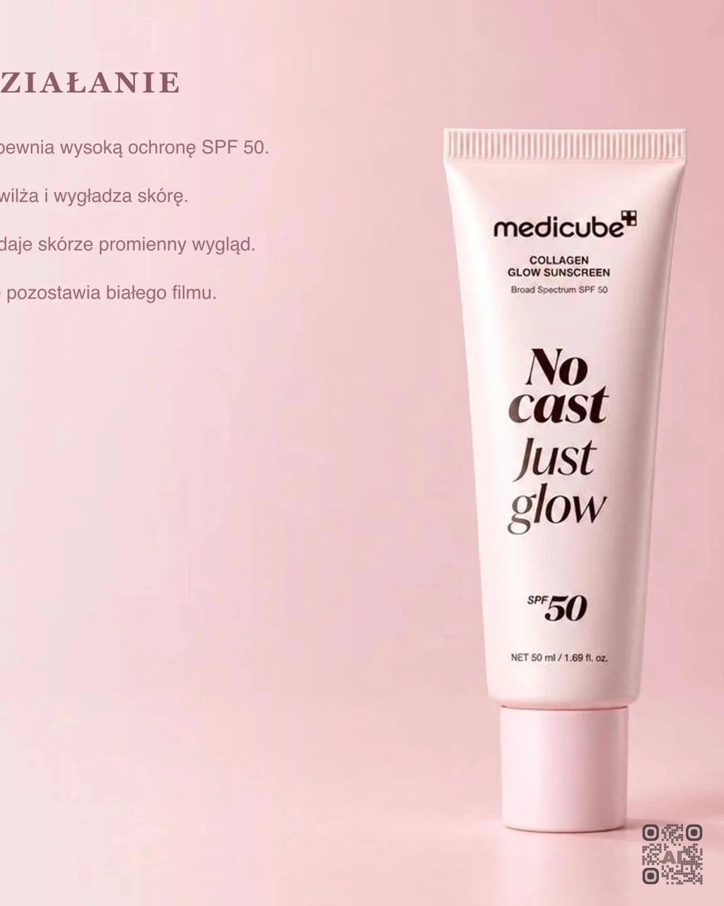 Zdjęcie wygenerowane przy użyciu AI · Medicube Collagen Glow Sunscreen Broad Spectrum SPF 50 (2)
