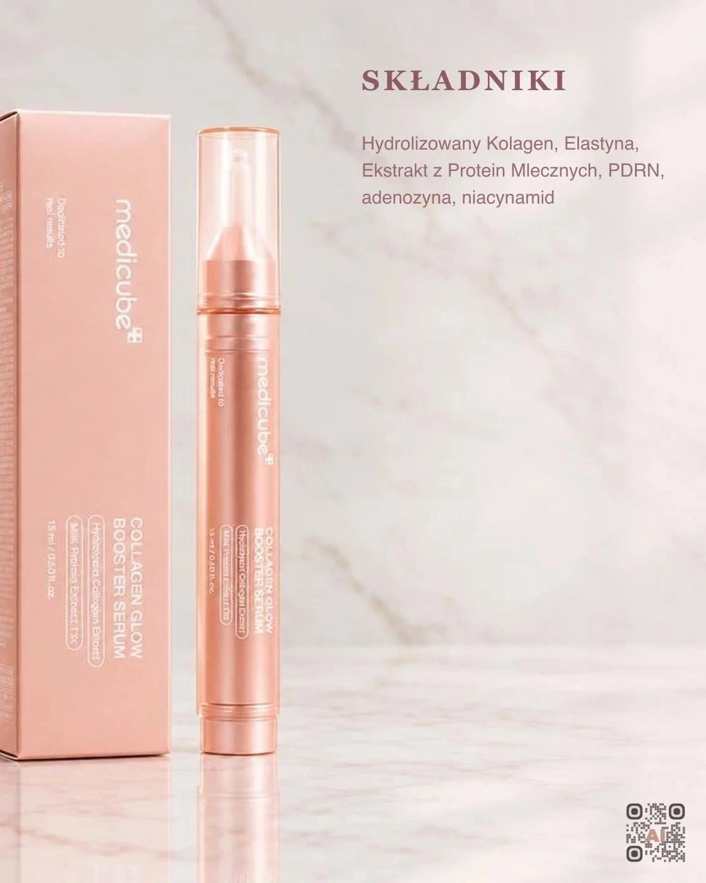 Zdjęcie wygenerowane przy użyciu AI · Medicube Collagen Glow Booster Serum (2)