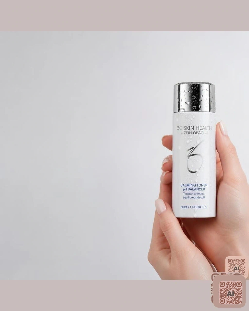 Zdjęcie wygenerowane przy użyciu AI · ZO Skin Health Kojący tonik równoważący pH skóry 50 ml (2)