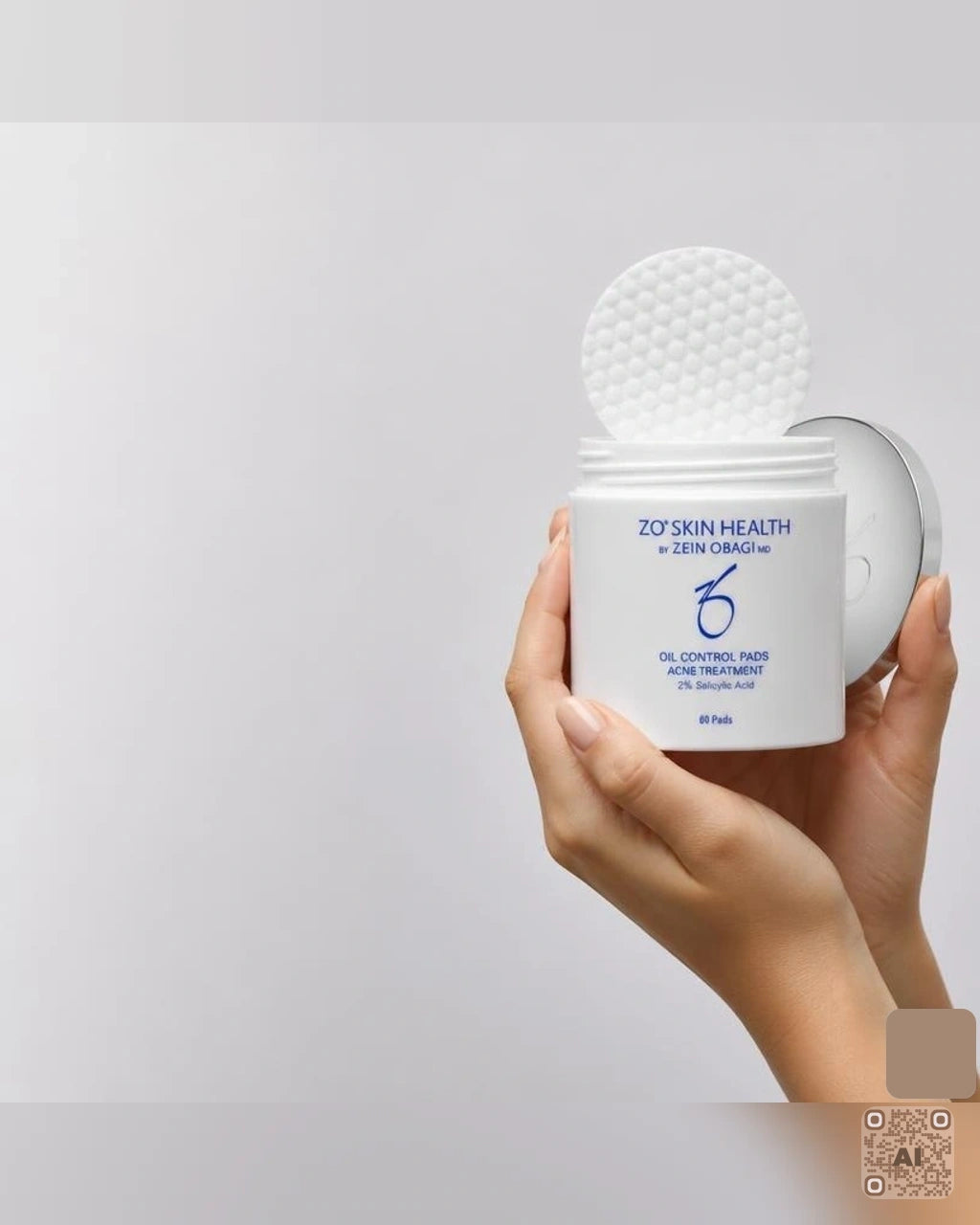 Zdjęcie wygenerowane przy użyciu AI · ZO Skin Health Płatki oczyszczające do skóry tłustej i problematycznej 60 szt. (2)
