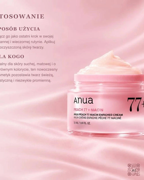 Zdjęcie wygenerowane przy użyciu AI · Anua Peach 77 Niacin Enriched Cream (2)