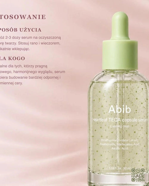 Zdjęcie wygenerowane przy użyciu AI · Abib Heartleaf TECA Capsule Serum Calming Drop (2)