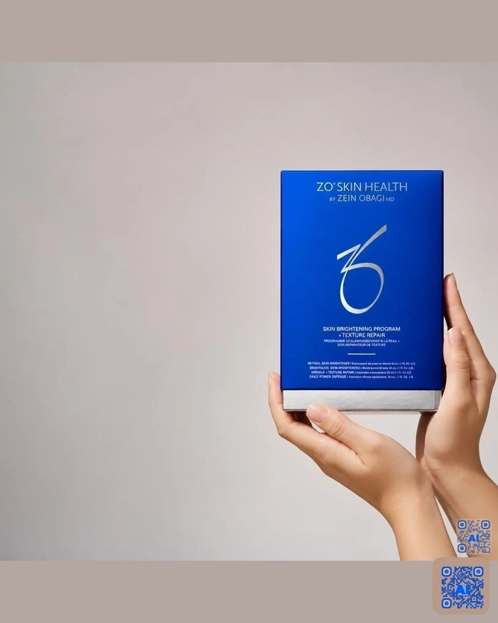 Zdjęcie wygenerowane przy użyciu AI · ZO Skin Health Skin Brightening Program + Texture Repair – zestaw 4 produktów (2)