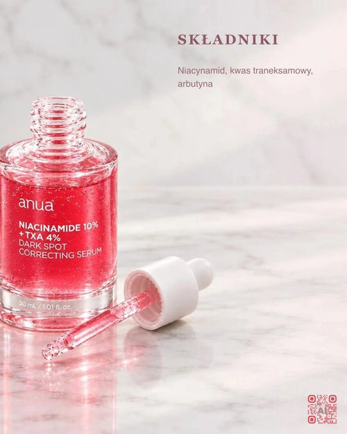 Zdjęcie wygenerowane przy użyciu AI · Anua Niacinamide 10% + TXA 4% Dark Spot Correcting Serum (2)