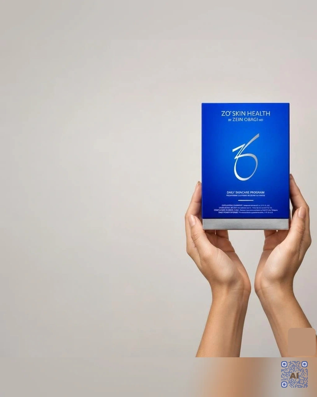Zdjęcie wygenerowane przy użyciu AI · ZO Skin Health Program codziennej pielęgnacji skóry – zestaw 4 produktów (2)