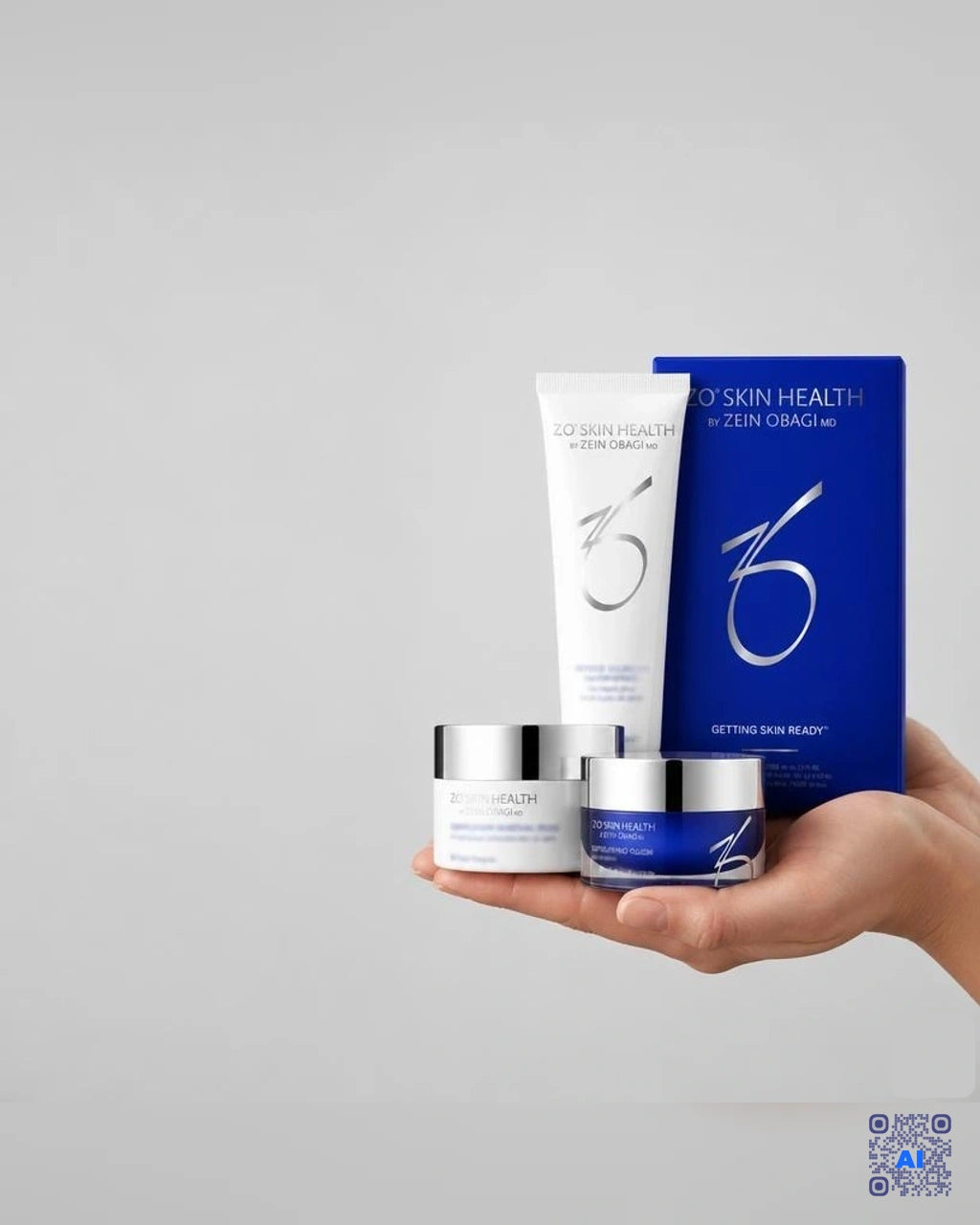 Zdjęcie wygenerowane przy użyciu AI · ZO Skin Health Getting Skin Ready Program – zestaw 3 produktów (2)