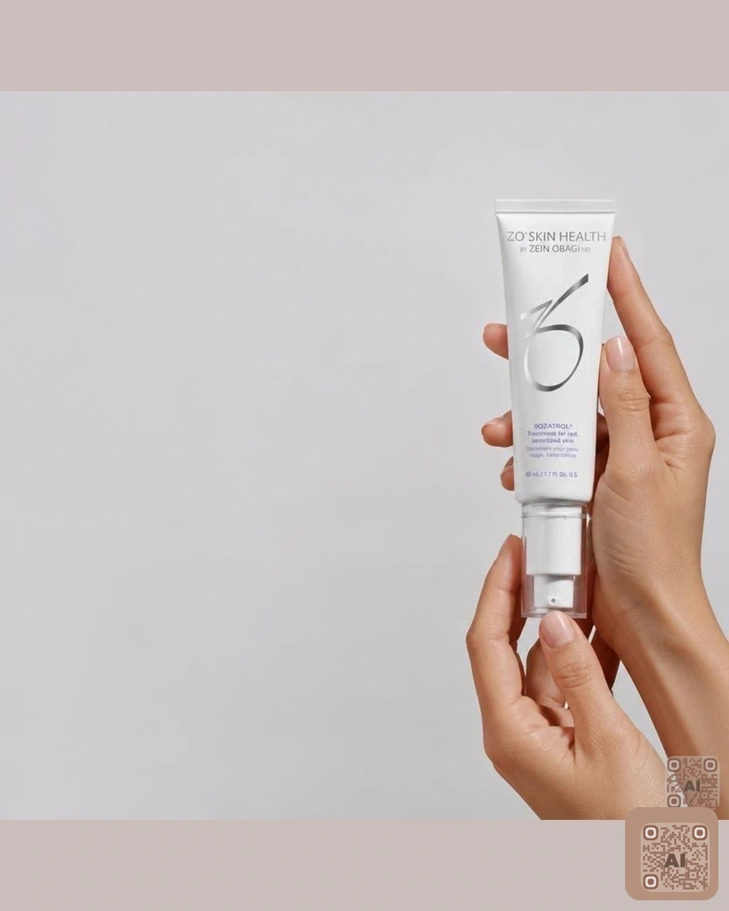 Zdjęcie wygenerowane przy użyciu AI · ZO Skin Health Rozatrol – kuracja dla zaczerwienionej, uwrażliwionej skóry 50 ml (2)
