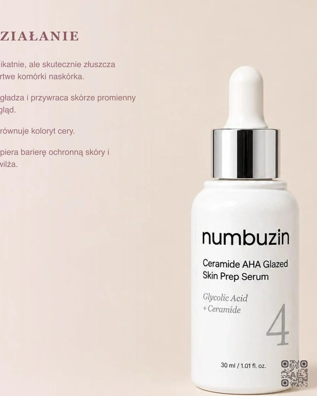Zdjęcie wygenerowane przy użyciu AI · Numbuzin Ceramide AHA Glazed Skin Prep Serum (2)