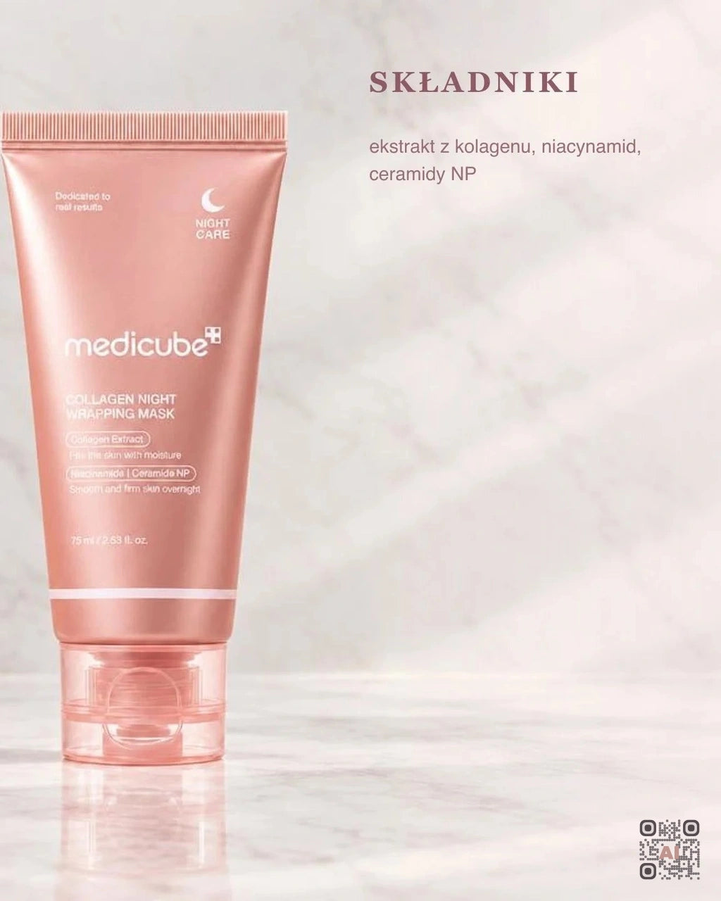 Zdjęcie wygenerowane przy użyciu AI · Medicube Collagen Night Wrapping Mask (2)