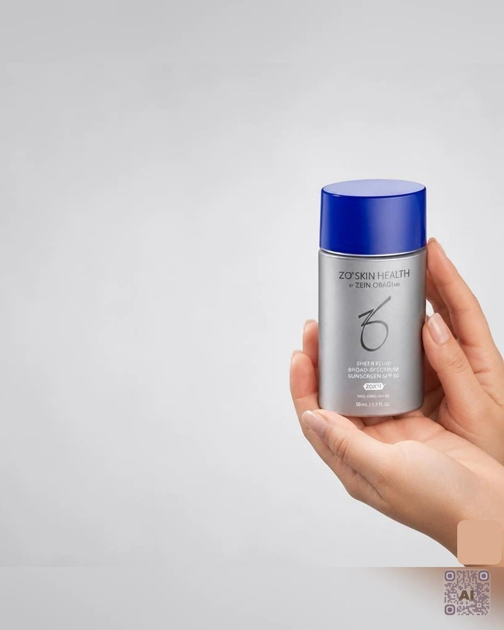 Zdjęcie wygenerowane przy użyciu AI · ZO Skin Health Transparentna emulsja z filtrem SPF 50 o szerokim spektrum działania 50 ml (2)