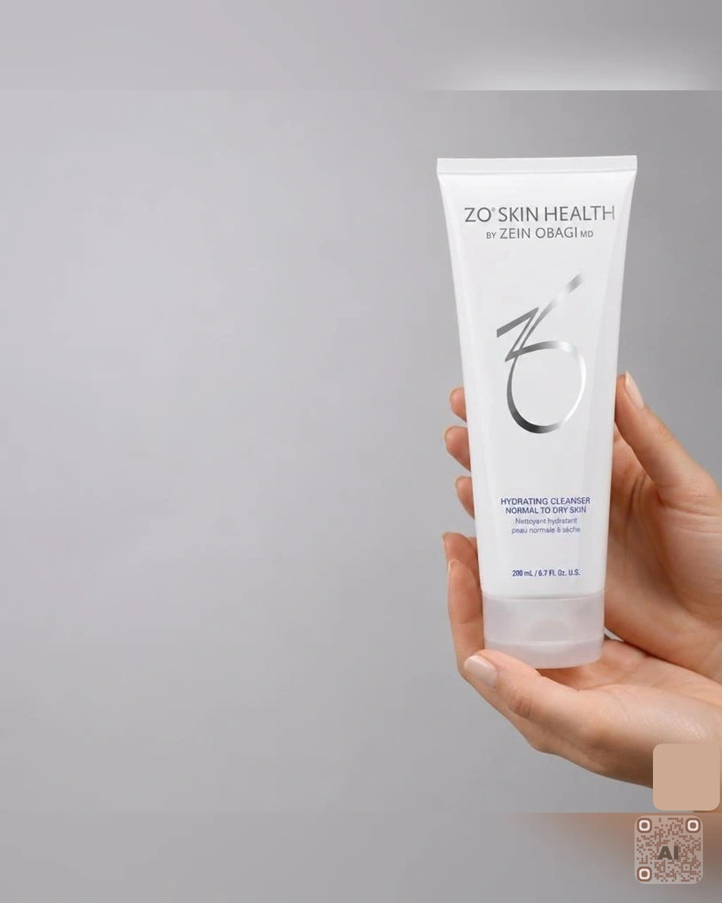 Zdjęcie wygenerowane przy użyciu AI · ZO Skin Health Nawilżający preparat oczyszczający dla skóry normalnej i suchej 200 ml (2)