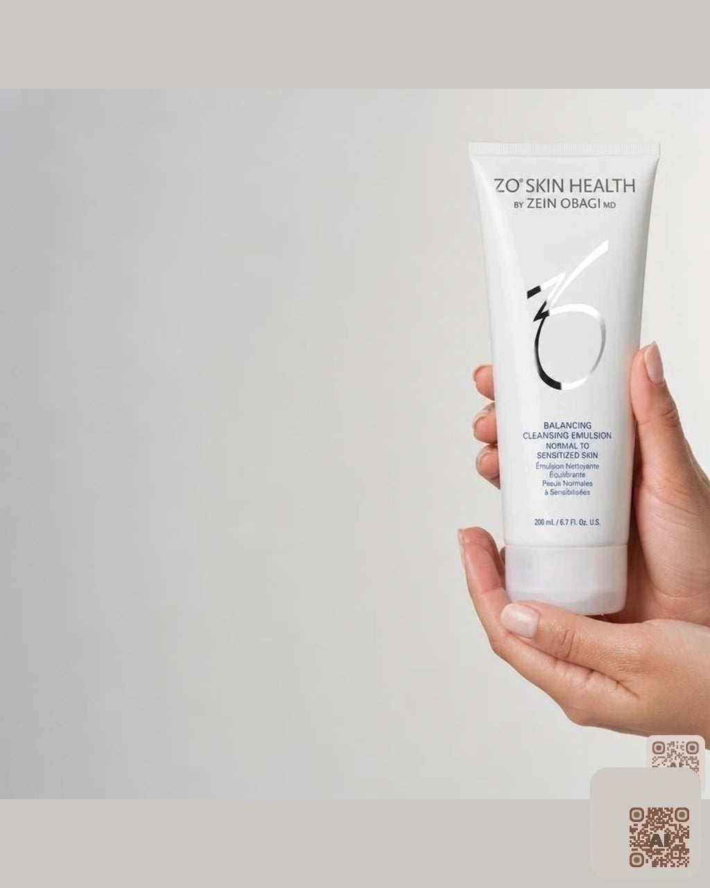 Zdjęcie wygenerowane przy użyciu AI · ZO Skin Health Emulsja oczyszczająca do cer wrażliwych 200 ml (2)