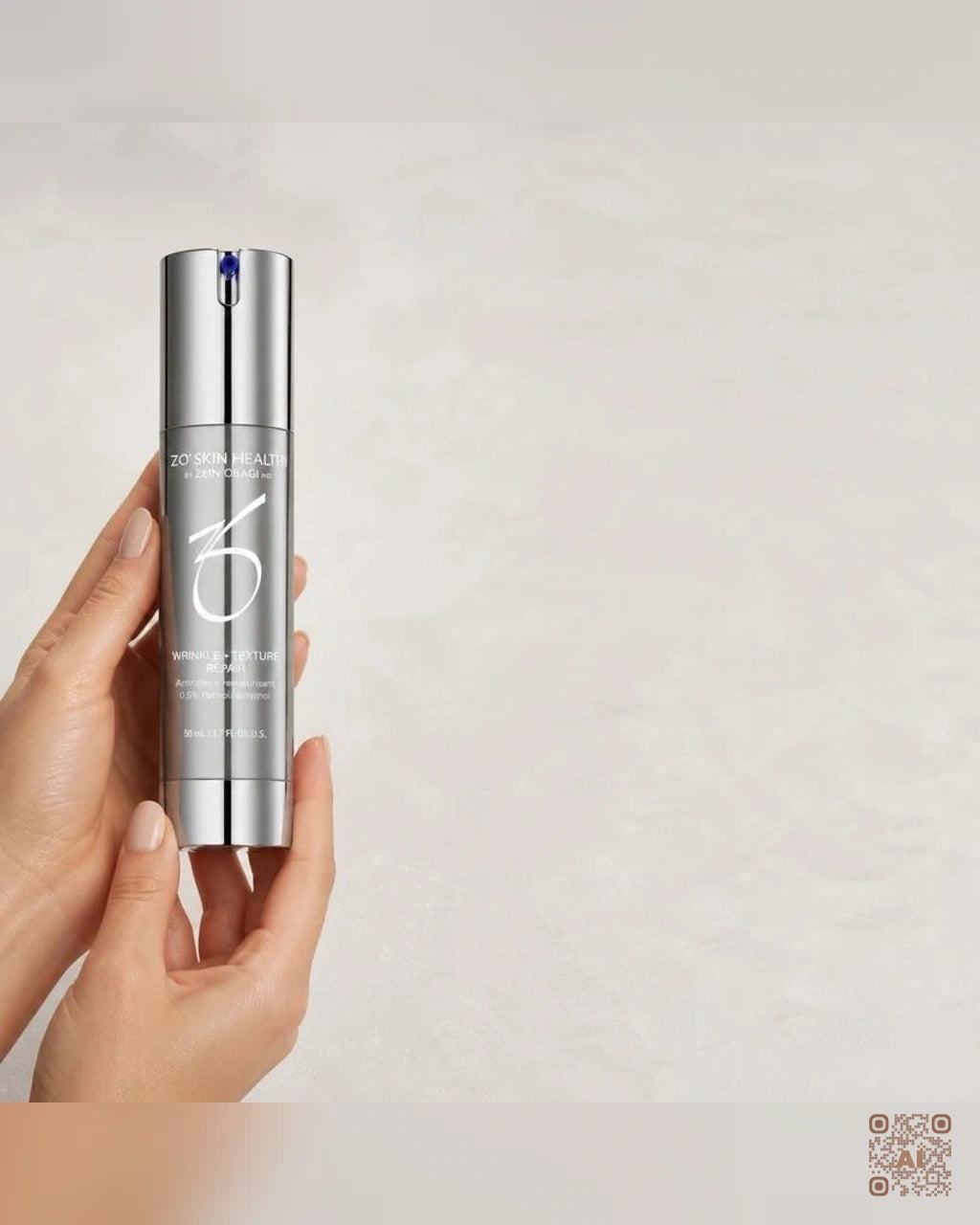 Zdjęcie wygenerowane przy użyciu AI · ZO Skin Health Krem redukujący zmarszczki i poprawiający teksturę skóry z retinolem 0,5% 50 ml (3)
