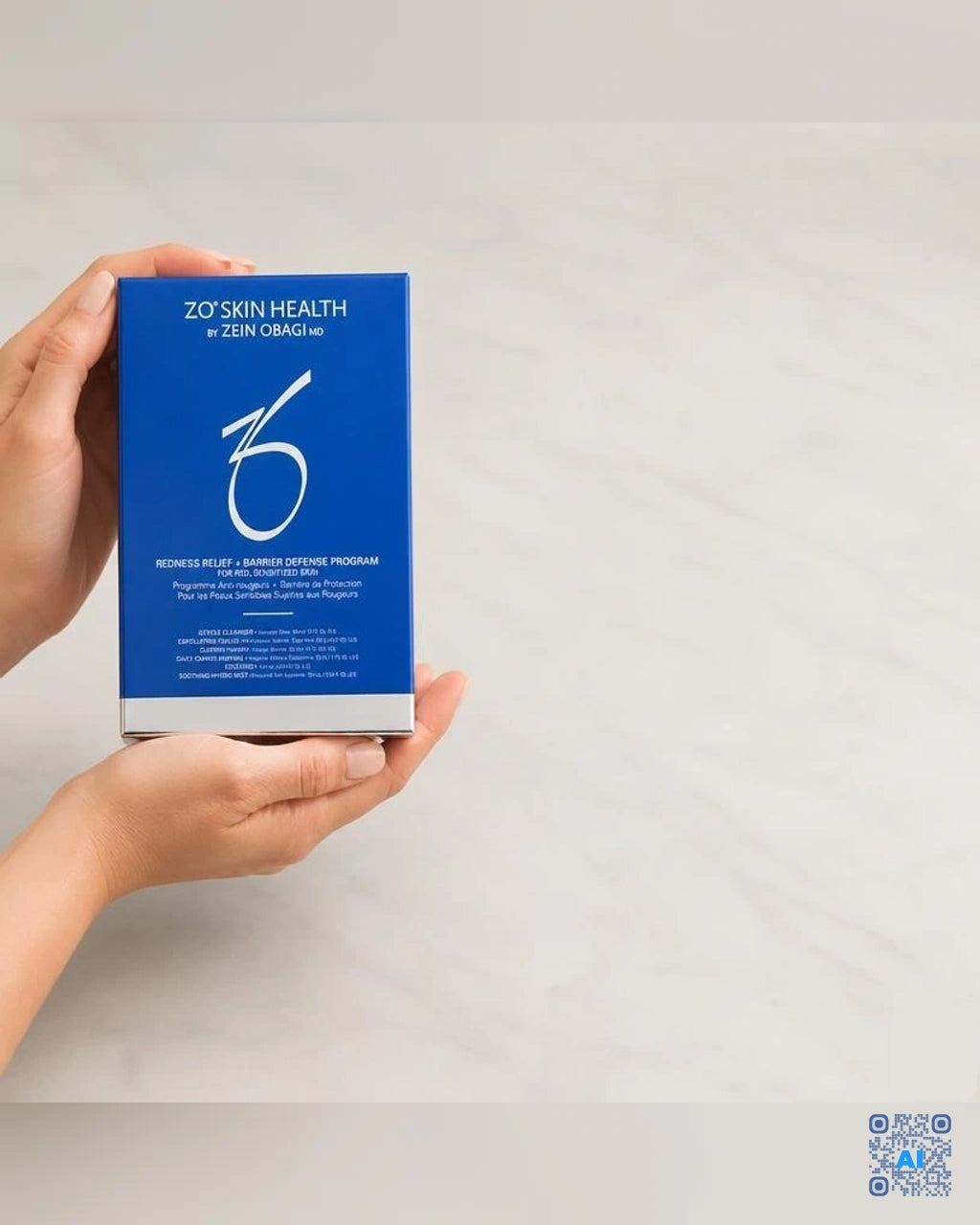 Zdjęcie wygenerowane przy użyciu AI · ZO Skin Health Redness Relief + Barrier Defense Program – zestaw 6 produktów (3)