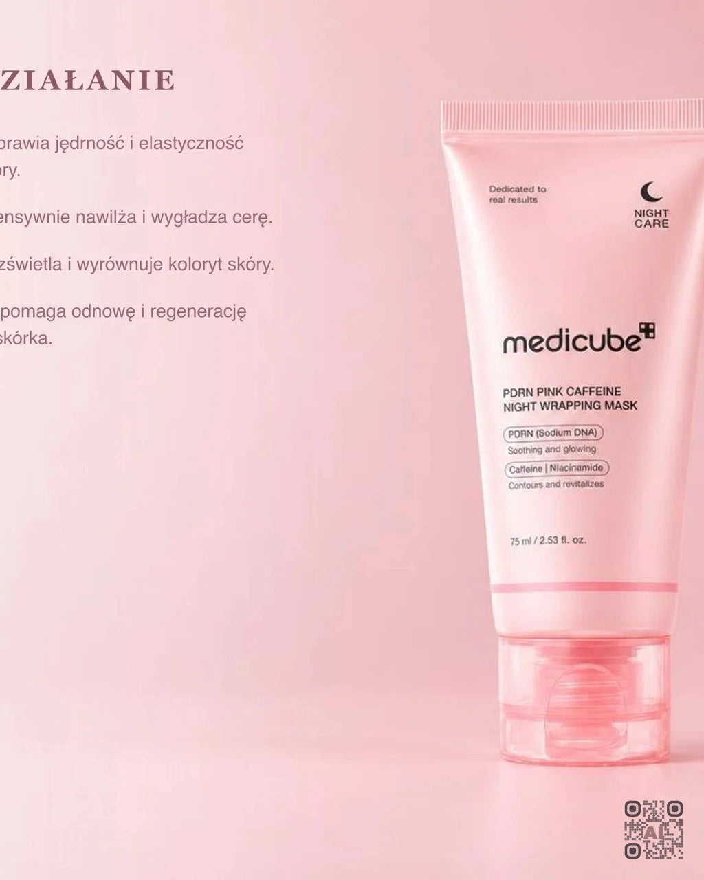 Zdjęcie wygenerowane przy użyciu AI · Medicube PDRN Pink Caffeine Night Wrapping Mask (3)