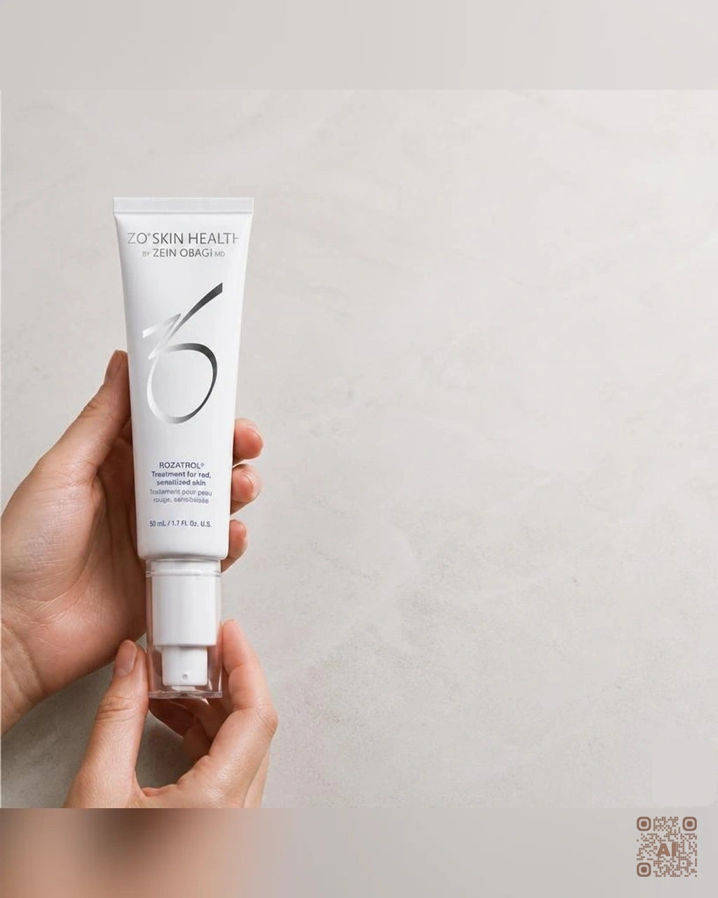 Zdjęcie wygenerowane przy użyciu AI · ZO Skin Health Rozatrol – kuracja dla zaczerwienionej i uwrażliwionej skóry 20 ml (3)