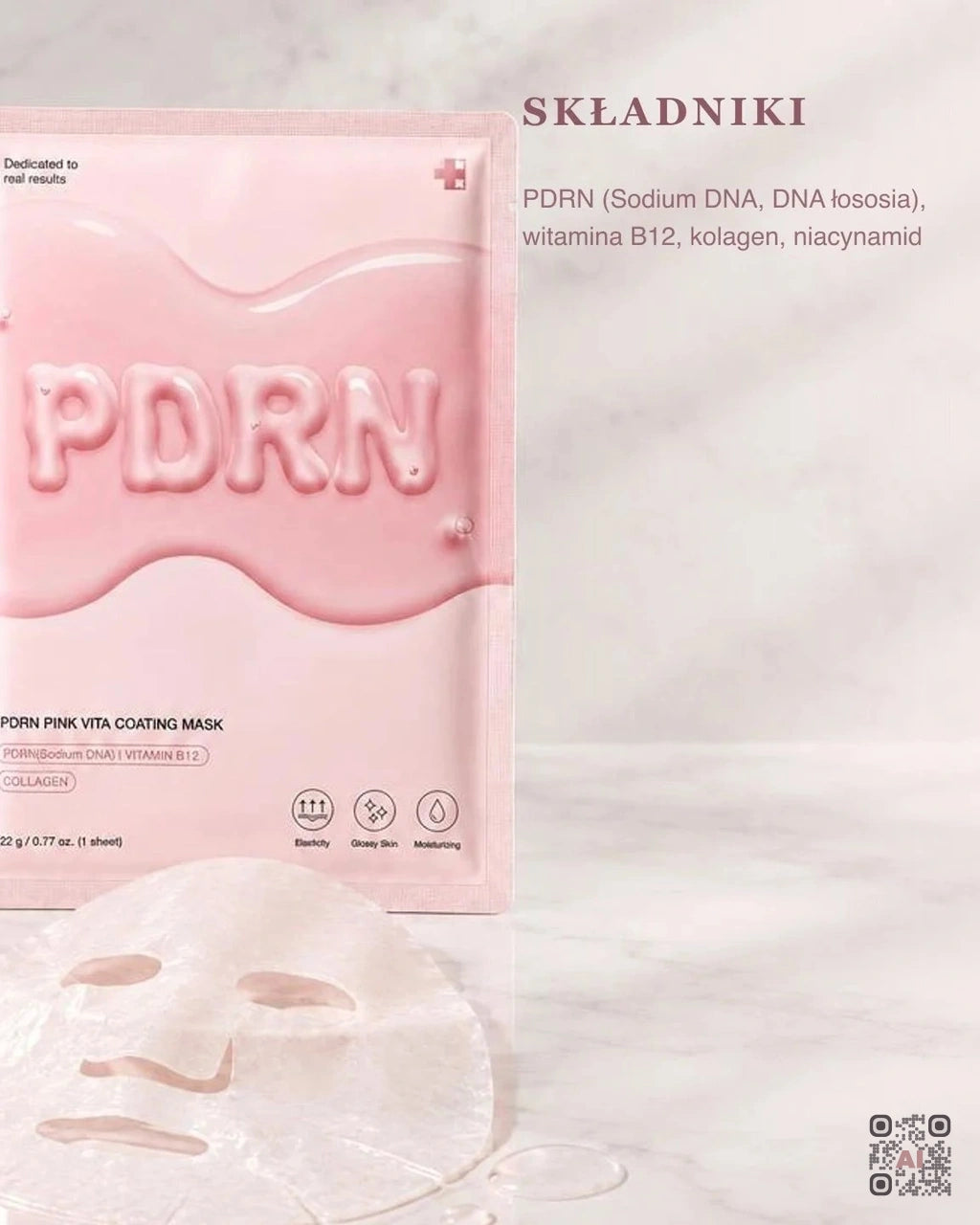 Zdjęcie wygenerowane przy użyciu AI · Medicube PDRN Pink Vita Coating Mask (3)