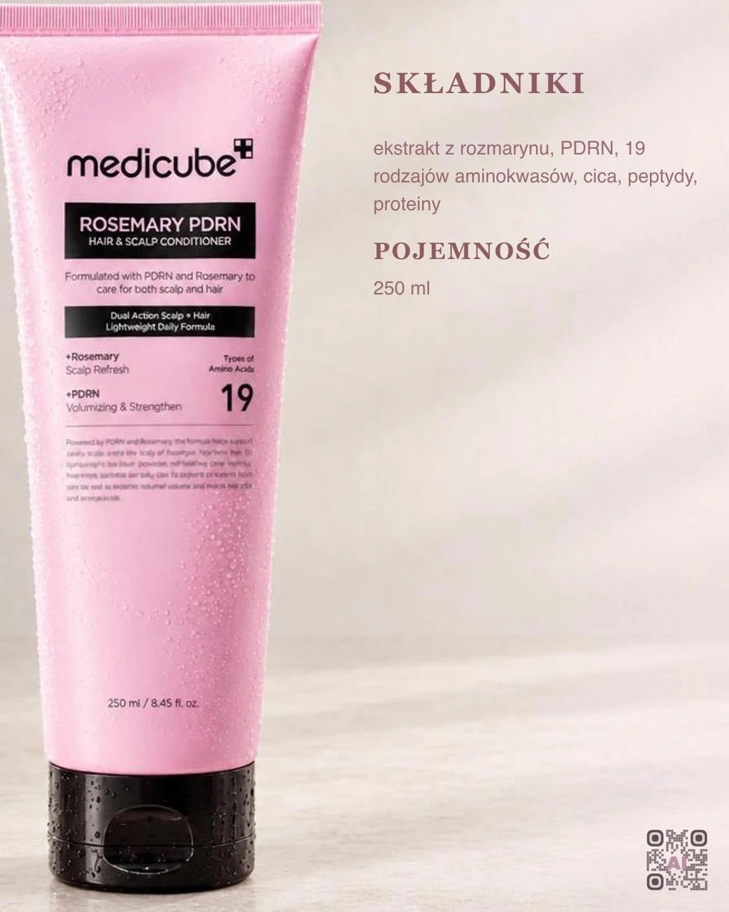 Zdjęcie wygenerowane przy użyciu AI · Medicube Rosemary PDRN Hair & Scalp Conditioner (3)