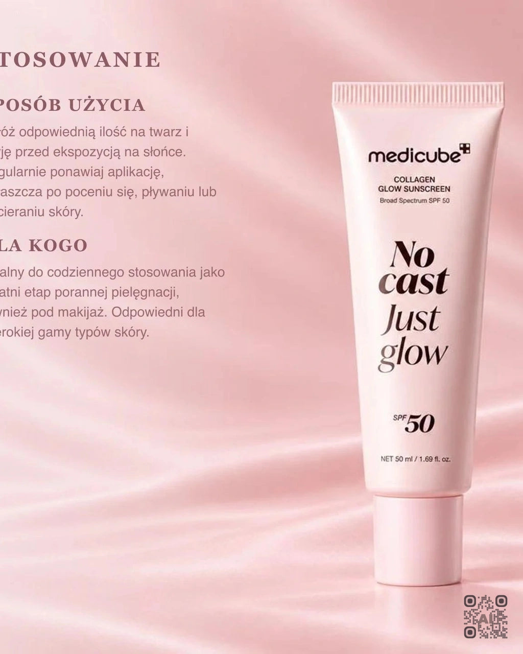Zdjęcie wygenerowane przy użyciu AI · Medicube Collagen Glow Sunscreen Broad Spectrum SPF 50 (3)