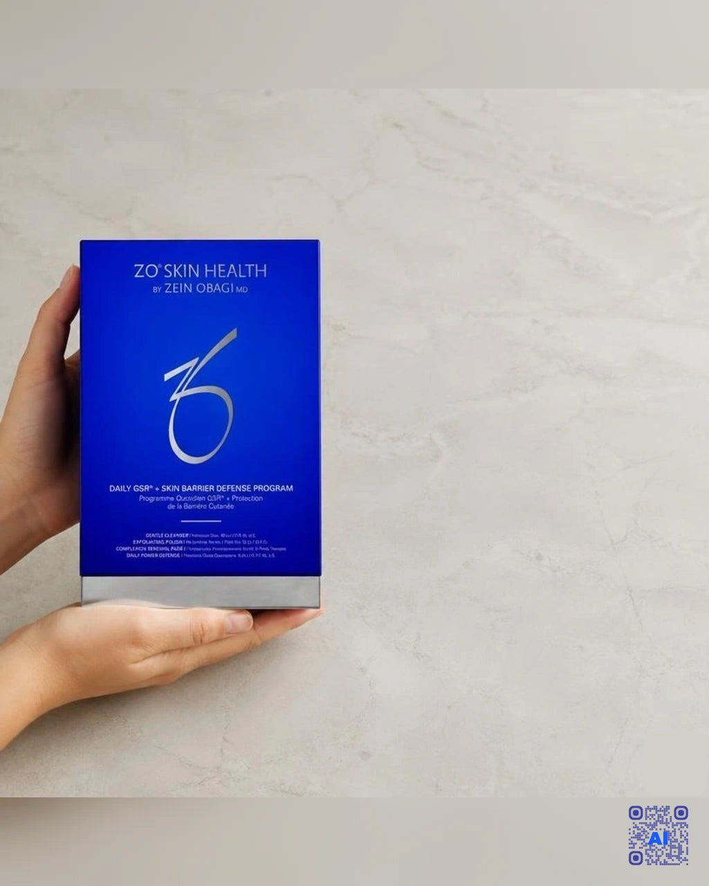 Zdjęcie wygenerowane przy użyciu AI · ZO Skin Health Daily GSR + Skin Barrier Defense Program – zestaw 6 produktów (3)